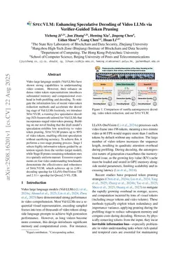 SpecVLM: Enhancing Speculative Decoding of Video LLMs via Verifier-Guided Token Pruning
