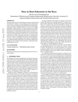 How to Beat Nakamoto in the Race