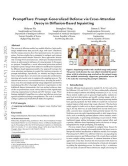 PromptFlare: Prompt-Generalized Defense via Cross-Attention Decoy in Diffusion-Based Inpainting