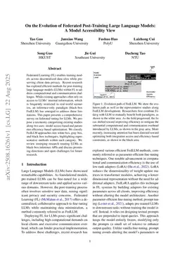 On the Evolution of Federated Post-Training Large Language Models: A Model Accessibility View