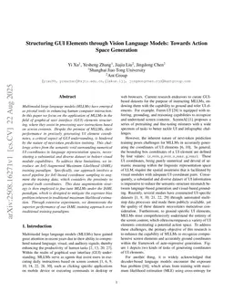 Structuring GUI Elements through Vision Language Models: Towards Action Space Generation