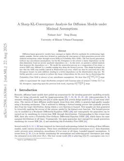 A Sharp KL-Convergence Analysis for Diffusion Models under Minimal Assumptions