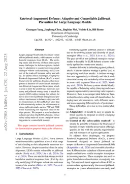 Retrieval-Augmented Defense: Adaptive and Controllable Jailbreak Prevention for Large Language Models