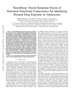 NeuroKoop: Neural Koopman Fusion of Structural-Functional Connectomes for Identifying Prenatal Drug Exposure in Adolescents