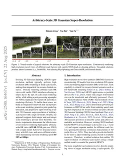 Arbitrary-Scale 3D Gaussian Super-Resolution