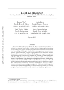 LLM-as-classifier: Semi-Supervised, Iterative Framework for Hierarchical Text Classification using Large Language Models