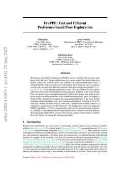 FraPPE: Fast and Efficient Preference-based Pure Exploration