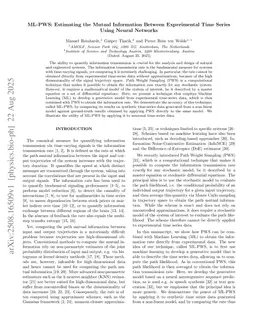 ML-PWS: Estimating the Mutual Information Between Experimental Time Series Using Neural Networks