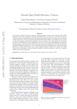 Towards Open World Detection: A Survey