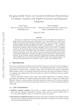 Escaping Saddle Points via Curvature-Calibrated Perturbations: A Complete Analysis with Explicit Constants and Empirical Validation