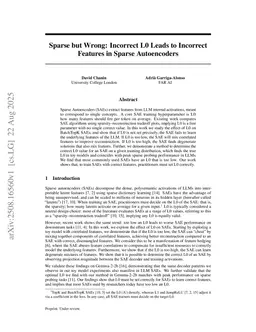 Sparse but Wrong: Incorrect L0 Leads to Incorrect Features in Sparse Autoencoders