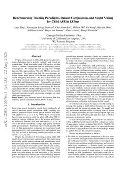Benchmarking Training Paradigms, Dataset Composition, and Model Scaling for Child ASR in ESPnet