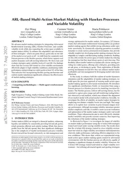 ARL-Based Multi-Action Market Making with Hawkes Processes and Variable Volatility