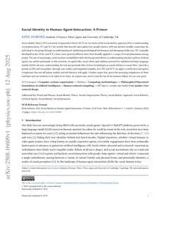 Social Identity in Human-Agent Interaction: A Primer