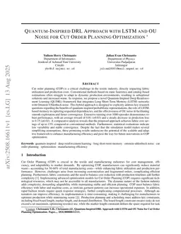 Quantum-Inspired DRL Approach with LSTM and OU Noise for Cut Order Planning Optimization