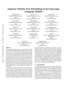 Equinox: Holistic Fair Scheduling in Serving Large Language Models