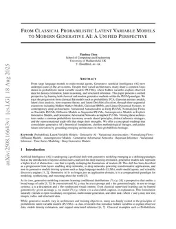 From Classical Probabilistic Latent Variable Models to Modern Generative AI: A Unified Perspective