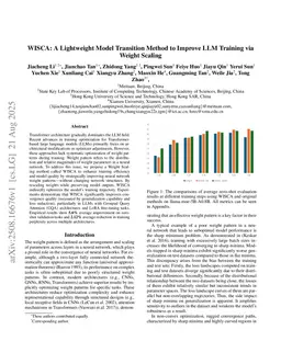 WISCA: A Lightweight Model Transition Method to Improve LLM Training via Weight Scaling