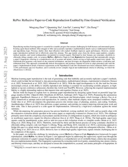 Reflective Paper-to-Code Reproduction Enabled by Fine-Grained Verification