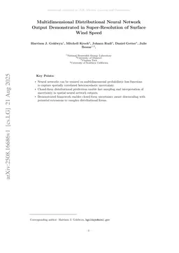 Multidimensional Distributional Neural Network Output Demonstrated in Super-Resolution of Surface Wind Speed