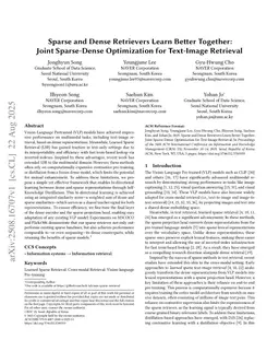 Sparse and Dense Retrievers Learn Better Together: Joint Sparse-Dense Optimization for Text-Image Retrieval