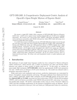 GPT-OSS-20B: A Comprehensive Deployment-Centric Analysis of OpenAI's Open-Weight Mixture of Experts Model