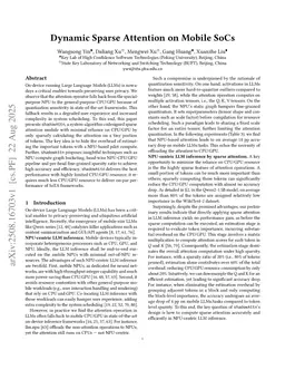 Dynamic Sparse Attention on Mobile SoCs