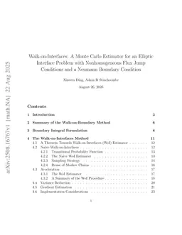Walk-on-Interfaces: A Monte Carlo Estimator for an Elliptic Interface Problem with Nonhomogeneous Flux Jump Conditions and a Neumann Boundary Condition