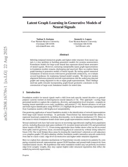 Latent Graph Learning in Generative Models of Neural Signals