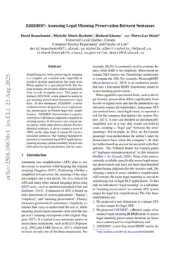 JUDGEBERT: Assessing Legal Meaning Preservation Between Sentences