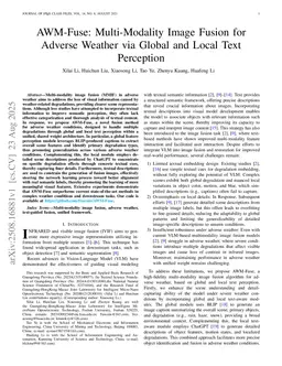 AWM-Fuse: Multi-Modality Image Fusion for Adverse Weather via Global and Local Text Perception