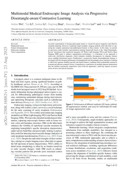 Multimodal Medical Endoscopic Image Analysis via Progressive Disentangle-aware Contrastive Learning