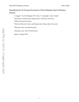 Quantifying Out-of-Training Uncertainty of Neural-Network based Turbulence Closures