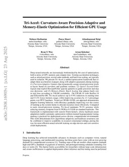 Tri-Accel: Curvature-Aware Precision-Adaptive and Memory-Elastic Optimization for Efficient GPU Usage