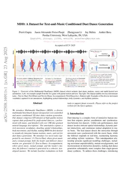 MDD: A Dataset for Text-and-Music Conditioned Duet Dance Generation