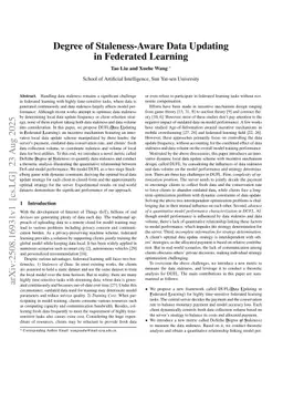 Degree of Staleness-Aware Data Updating in Federated Learning