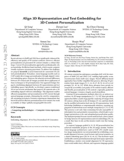 Align 3D Representation and Text Embedding for 3D Content Personalization