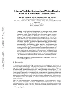 Drive As You Like: Strategy-Level Motion Planning Based on A Multi-Head Diffusion Model