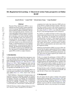 KL-Regularised Q-Learning: A Token-level Action-Value perspective on Online RLHF