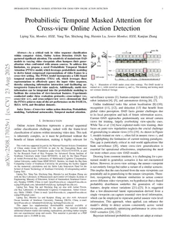 Probabilistic Temporal Masked Attention for Cross-view Online Action Detection