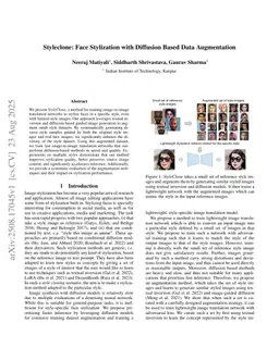 Styleclone: Face Stylization with Diffusion Based Data Augmentation