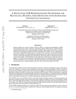 Detecting Multilevel Manipulation from Limit Order Book via Cascaded Contrastive Representation Learning