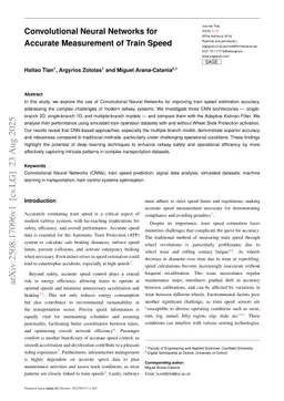 Convolutional Neural Networks for Accurate Measurement of Train Speed