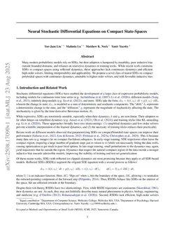 Neural Stochastic Differential Equations on Compact State-Spaces