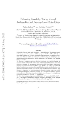 Enhancing Knowledge Tracing through Leakage-Free and Recency-Aware Embeddings