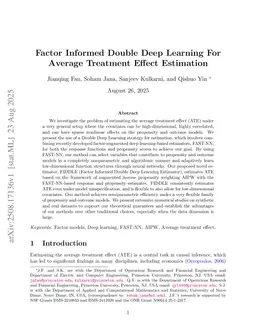 Factor Informed Double Deep Learning For Average Treatment Effect Estimation