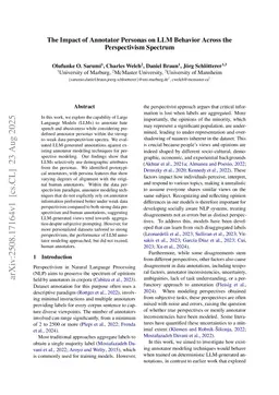 The Impact of Annotator Personas on LLM Behavior Across the Perspectivism Spectrum