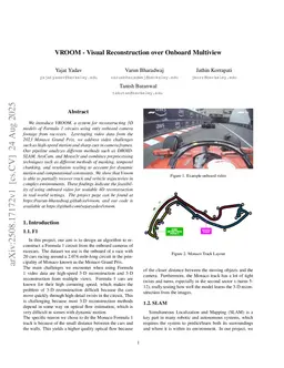 VROOM - Visual Reconstruction over Onboard Multiview