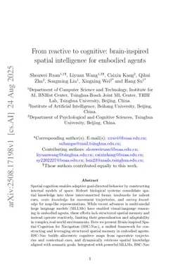 From reactive to cognitive: brain-inspired spatial intelligence for embodied agents