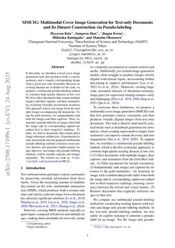 MMCIG: Multimodal Cover Image Generation for Text-only Documents and Its Dataset Construction via Pseudo-labeling